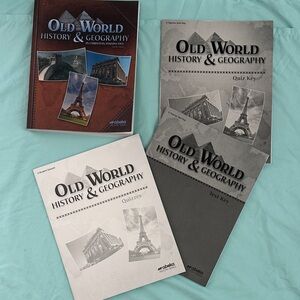 Abeka academy 5th grade old world history & geography test key text book